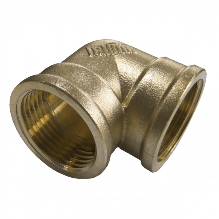 Kolano gwintowane F-F mosiężne